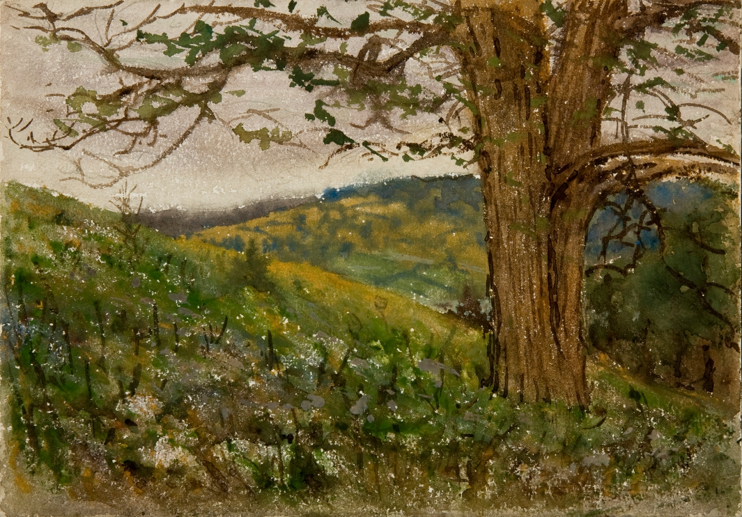 Landscape With Tree By Otto Heinigke